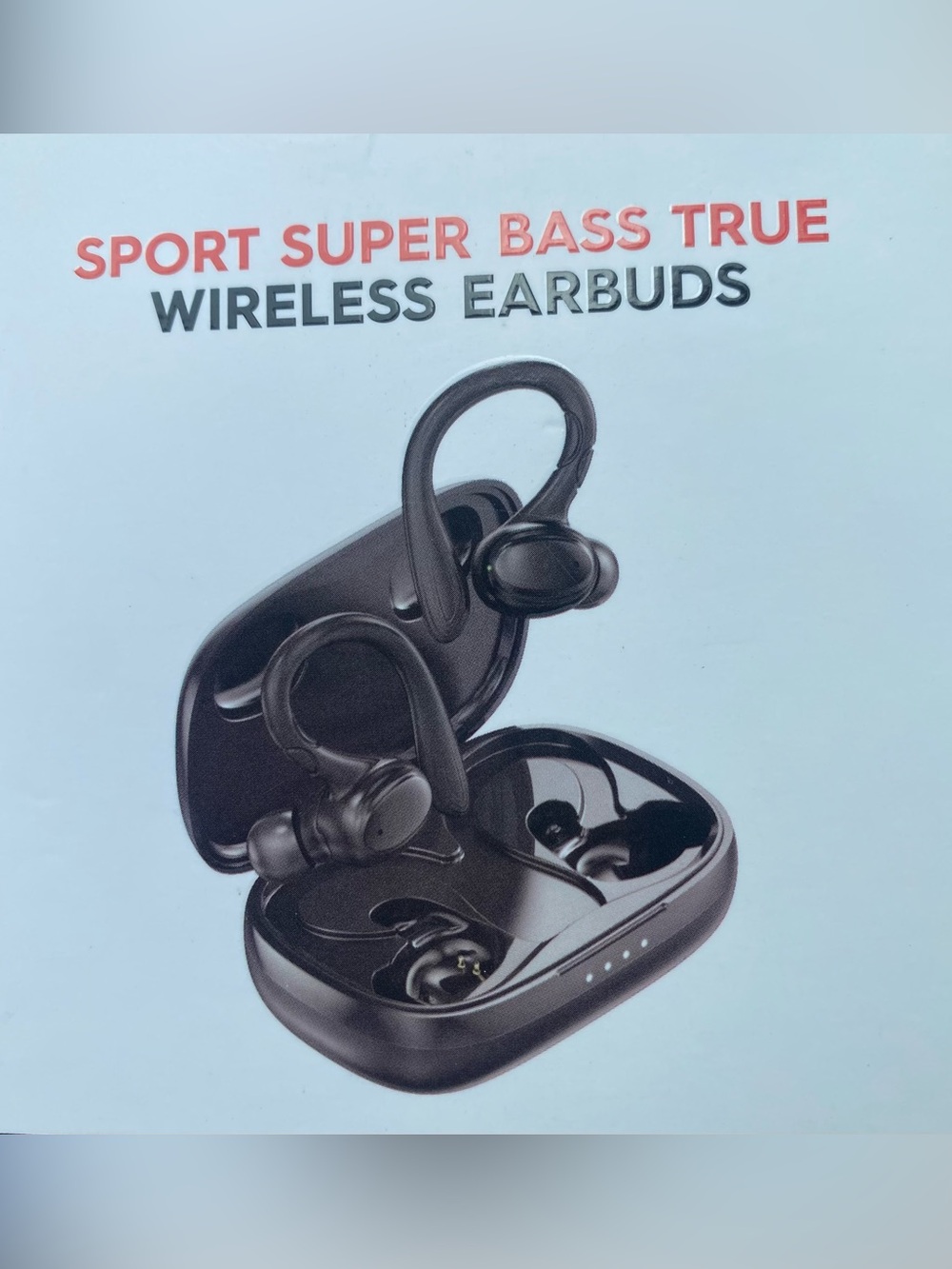 Sport Super Bass True Wireless Earbuds - Black New Open the Box